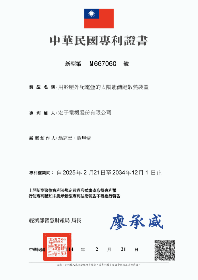New Type_M667060_Solar Energy Storage and Heat Dissipation Device for Outdoor Distribution Boards