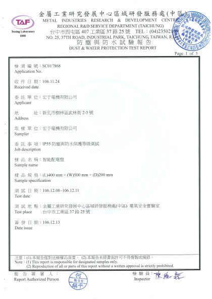 Dustproof and Waterproof Rating IP65 & IP66